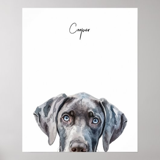 Impression personnalisée de chien Weimaraner (Devant)