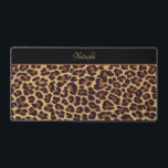 Impression personnalisée de fourrure Leopard Faux<br><div class="desc">Exotique,  tendance et toujours stylé et glamour faux empreinte de léopard dans les tons bronze,  or et noir. Bande bordée facultative avec champ de texte modifiable pour la personnalisation.</div>
