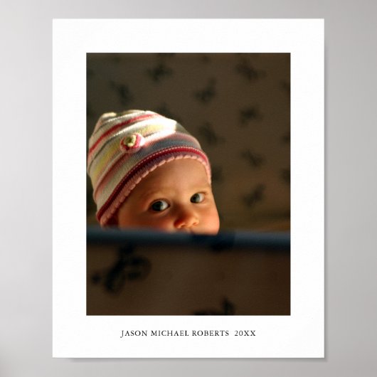 Impression personnalisée de photo et de nom de béb (Devant)