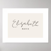 Impression personnalisée de prénom de bébé Art mur (Devant)