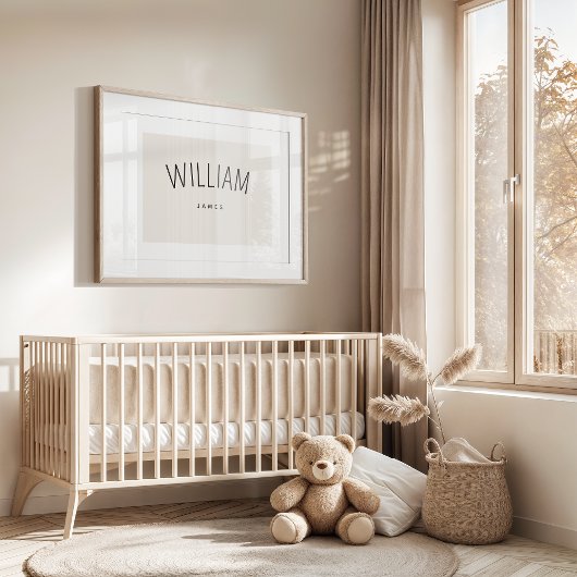 Impression personnalisée de prénom de bébé garçon 