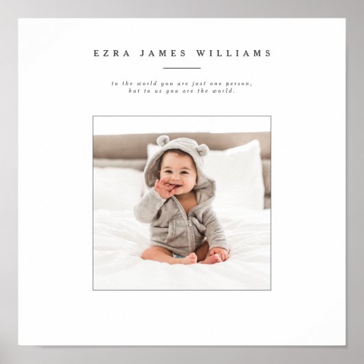 Impression personnalisée d'une seule photo (Devant)