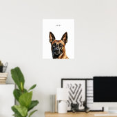 Impression personnalisée Malinois belge (Bureau à domicile)