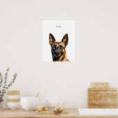 Impression personnalisée Malinois belge (Cuisine)