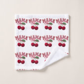 Impression personnalisée "Maman" Cerise – Tablier  (Gant de toilette)