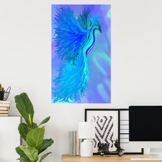 Impression Phoenix bleu (Bureau à domicile)
