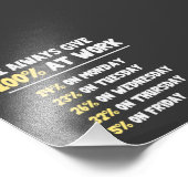 Impression Photo 100 % d'effort au travail (Coin)