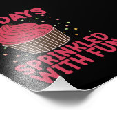 Impression Photo 100 Jours Parsemés De Fun Cupcake Écolière  (Coin)