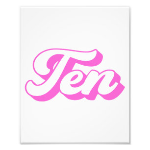 Impression Photo 10e anniversaire Retro Girl