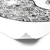 Impression Photo 10x8 Belle main illustrée Yin Yang Art (Coin)