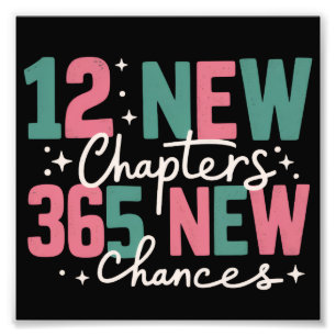 Impression Photo 12 nouveaux chapitres 365 nouvelles chances Inspir