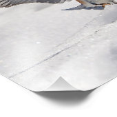 Impression Photo 14x11 Bleu oriental dansant dans la neige (Coin)