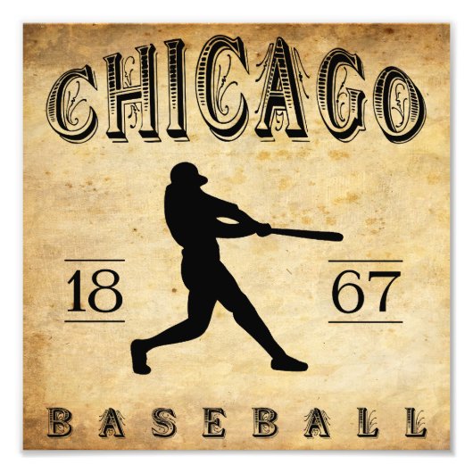 Impression Photo 1867 Chicago Illinois Baseball (Devant)