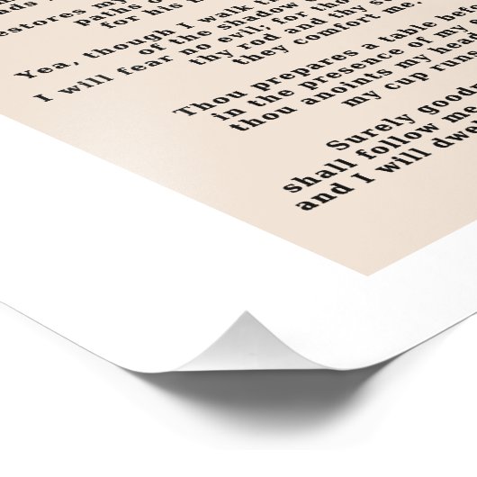 Impression Photo 23e Psaume (Coin)