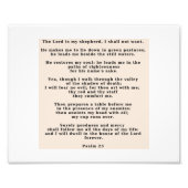 Impression Photo 23e Psaume (Devant)