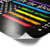Impression Photo 250 Ans de Drapeau de Fierté LGBT Américain 250e A (Coin)