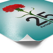 Impression Photo 25 avril, Révolution de la Carnation, Portugal (Coin)