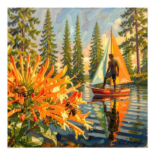 Impression Photo 27.03" x 27.03" Sailing Away  (Devant)