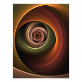 Impression Photo 3D Spirale Abstraite couleurs chaudes Art fractal  (Devant)