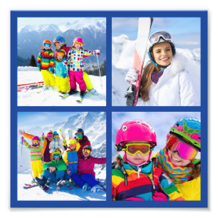 Impression Photo 4 Grille de collage de photos de vacances d'hiver