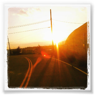 Impression Photo 4" x 4" copie d'Instagram : Coucher du soleil sur