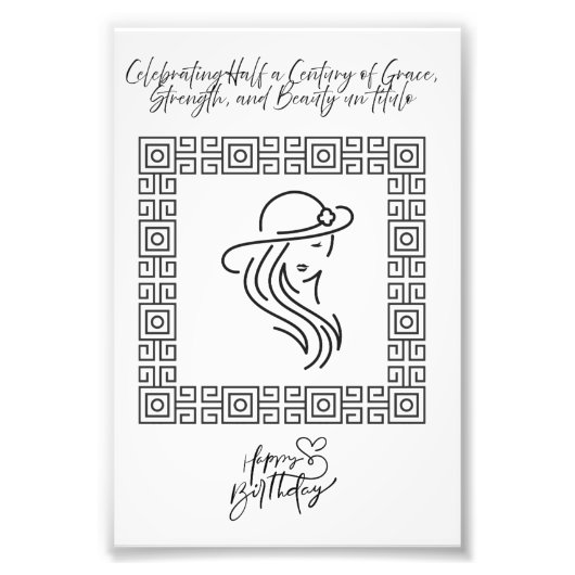 Impression Photo 50 ans de grâce et de beauté (Devant)