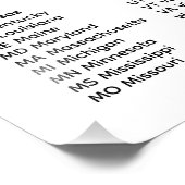 Impression Photo 50 States List Alphabetical Order (Coin)