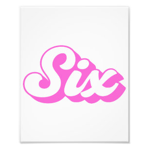 Impression Photo 6e anniversaire Retro Girl