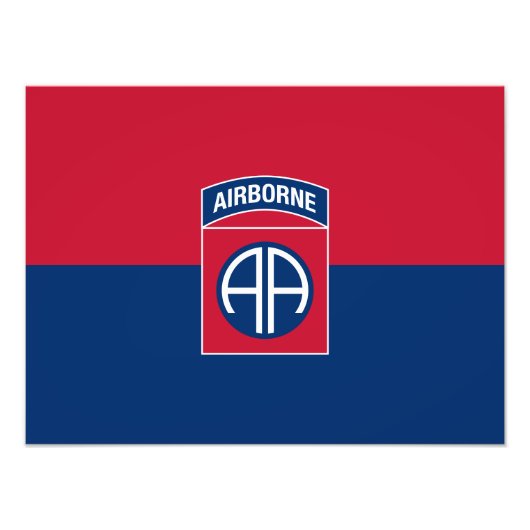 Impression Photo 82e division aérienne Flag Military Vétéran (Devant)