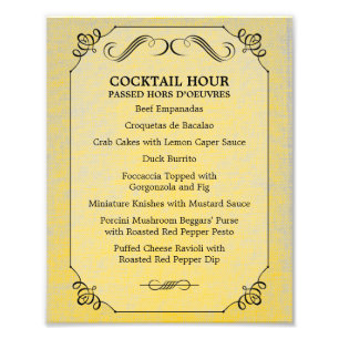 Impression Photo 8 x 10 Vintage Linge Menu Table pour l'encadrement