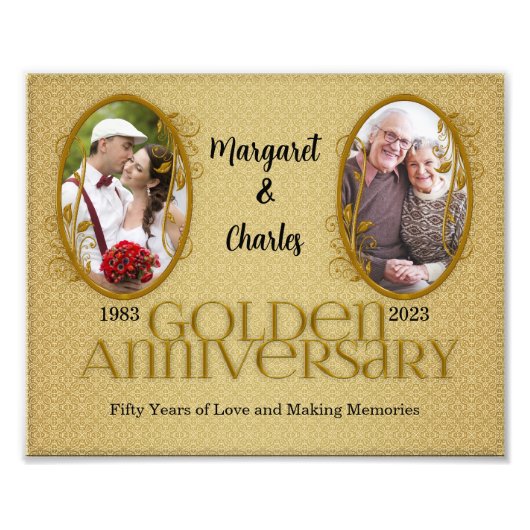 Impression Photo 8x10 50e Collage Annivsersaire d'or (Devant)