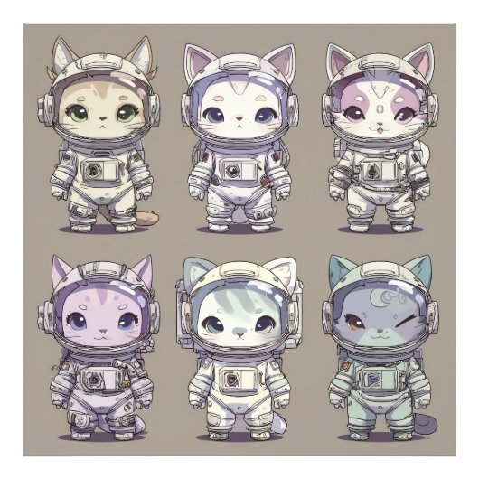 Impression Photo 9 Chibi Astronaut Kittens Space Crew (Devant)