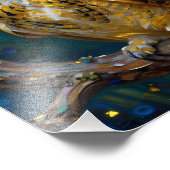 Impression Photo A Blue and Gold Majestic Owl   (Coin)