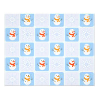 À damiers hiver bonhomme de neige motif et flocons
