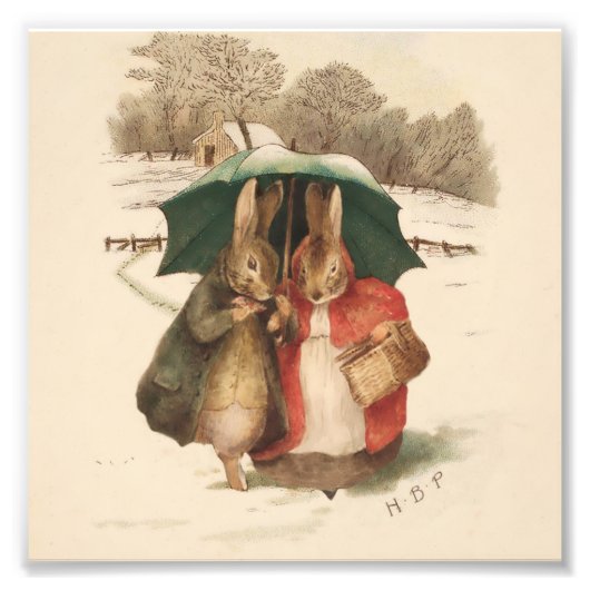 Impression Photo "A Happy Pair" de Beatrix Potter (Devant)