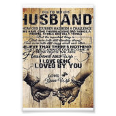 Impression Photo À mon mari | Cadeau Anniversaire Au Mari | (Devant)