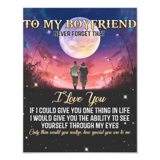 Impression Photo À Mon Petit Ami Je T'Aime (Devant)