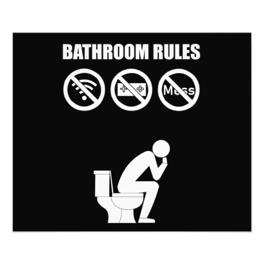 Impression Photo A Set of Bathroom Rules (Devant)