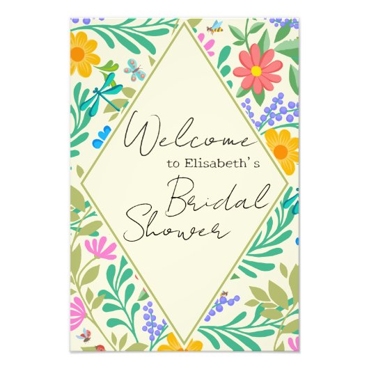 Impression Photo Abeille de miel, coccinelle, papillon, libellule & (Devant)