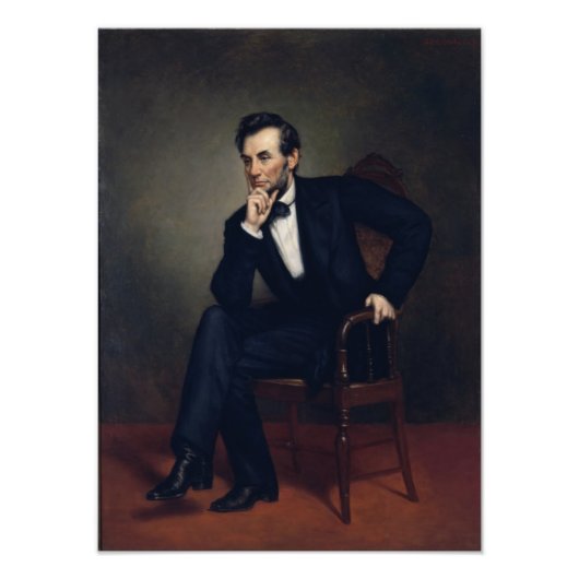 Impression Photo Abraham Lincoln Portrait par George Healy (Devant)