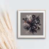 Impression Photo Abstrait Anthracite Grey Sienna Art moderne fracta