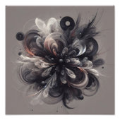 Impression Photo Abstrait Anthracite Grey Sienna Art moderne fracta (Devant)