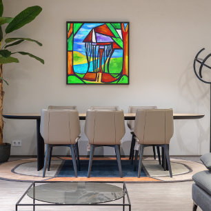 Impression Photo Abstrait - Cabane dans la forêt