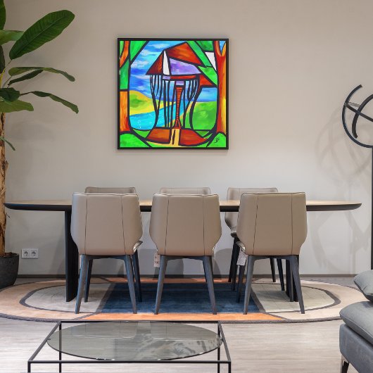 Impression Photo Abstrait - Cabane dans la forêt