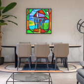 Impression Photo Abstrait - Cabine dans la forêt