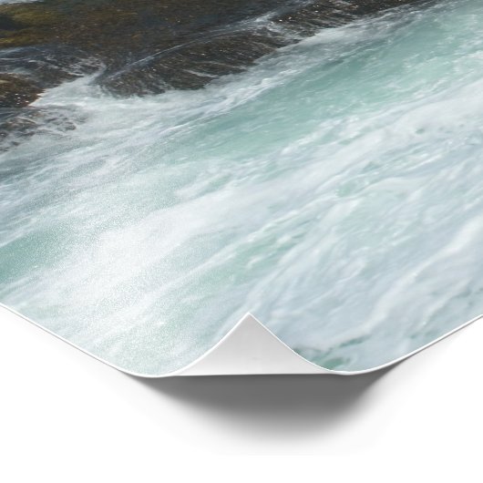 Impression Photo Action de vague à Pemaquid Point, Maine (Coin)