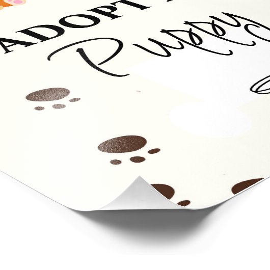 Impression Photo Adopter Un Signe Chiot (Coin)