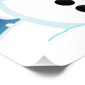 Impression Photo Adorable bonhomme de neige de Noël (Coin)