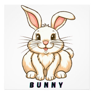 Impression Photo adorable lapin mignon