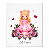 Impression Photo Adorable princesse avec fleurs (Devant)